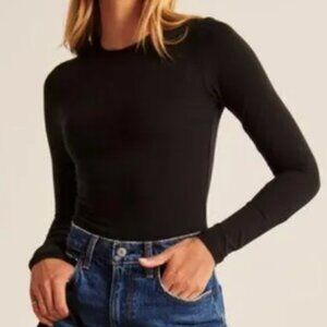 Abercrombie and Fitch Black Long Sleeve Top